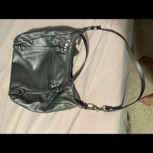 Coach Silver metallic over the shoulder and crossbody